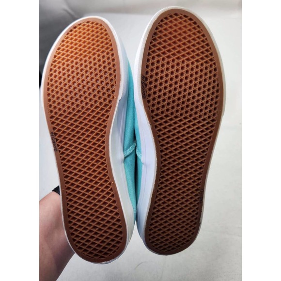 VANS Unisex Teal Blue Lace Up Low Top Skateboarding Sneakers Shoes Size M4.5 W6 - Picture 6 of 8